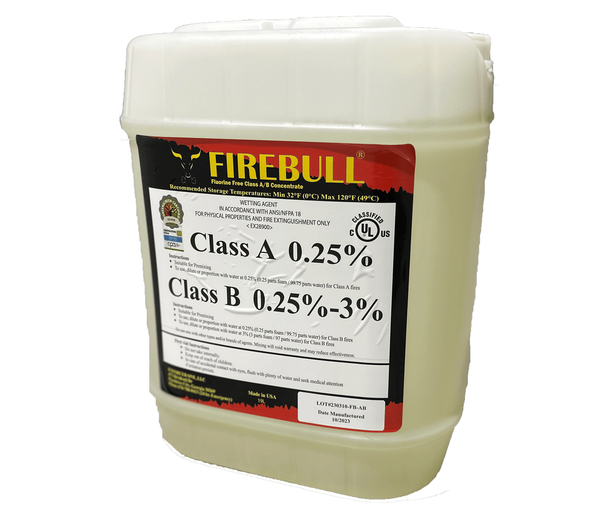 Enforcer® FIREBULL A/B Concentrate Flourine Free Foam – A.J. Stone ...